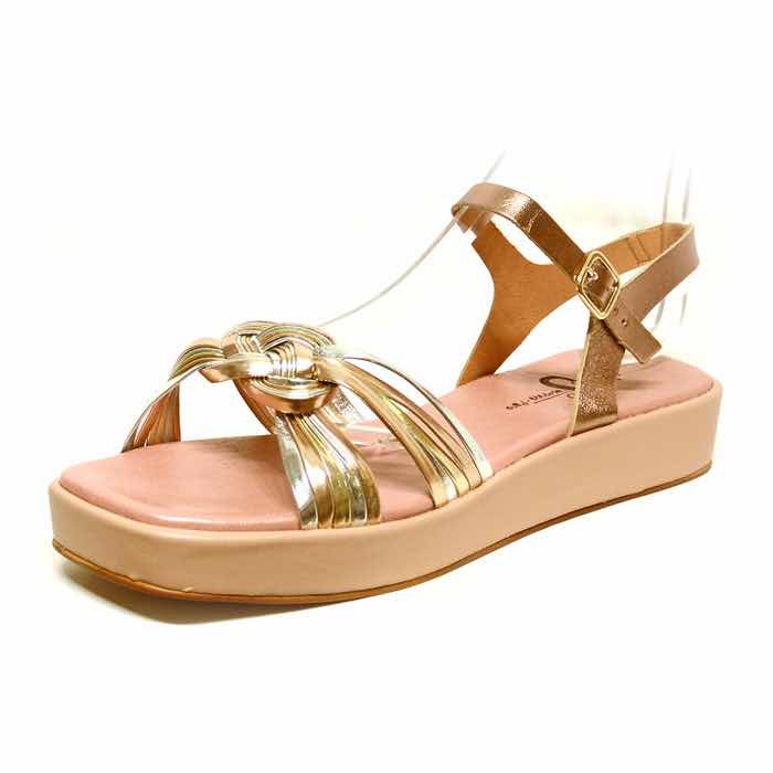 sandales femme grande taille du 40 au 48, cuir lisse multicolore nude platine, talon de 3 à 4 cm, mode tendance detente talons compensés, chaussures pour l'été