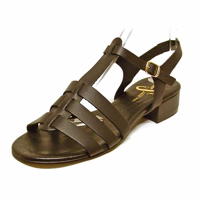 sandalettes femme grande taille du 40 au 48, cuir lisse noir, talon de 0,5 à 2 cm, detente, chaussures pour l'été
