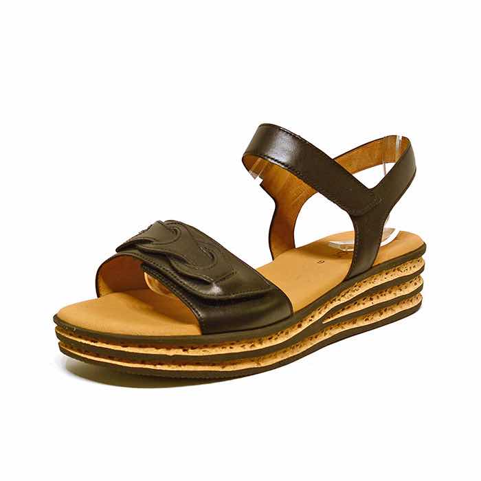 sandales femme grande taille du 40 au 48, cuir lisse noir, talon de 3 à 4 cm, mode confort detente talons compensés, chaussures pour l'été