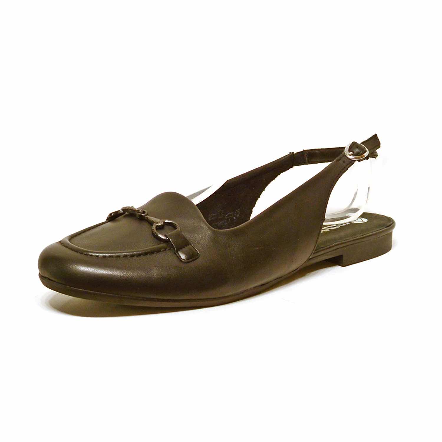 sandales femme grande taille du 40 au 48, cuir lisse noir, talon de 0,5 à 2 cm, mode habillee plates sandales plates detente, chaussures pour l'été
