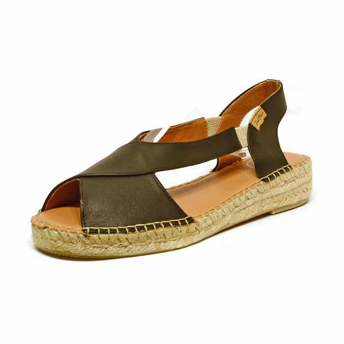 sandalettes femme grande taille du 40 au 48, cuir grainé noir, talon de 3 à 4 cm, à patins detente talons compensés, chaussures pour l'été