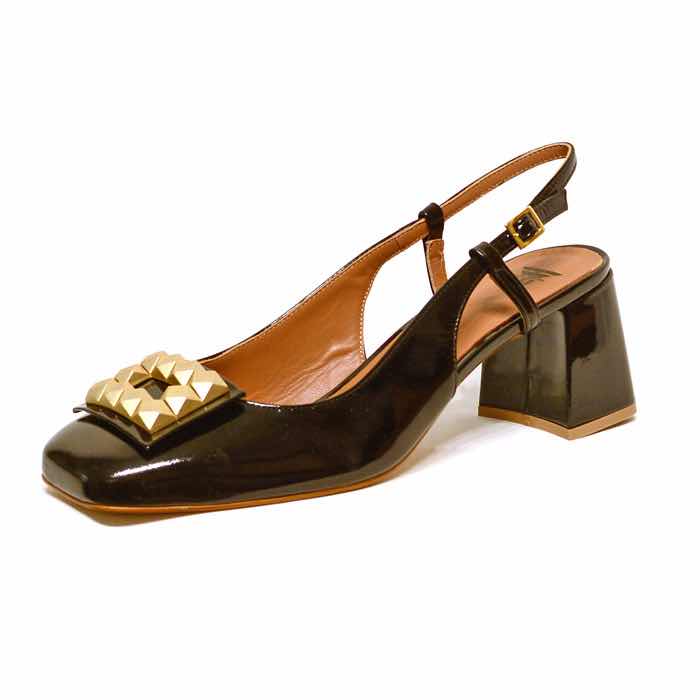 sandales femme grande taille du 40 au 48, vernis noir, talon de 7 à 8 cm, de soiree mode tendance habillee sandales talons hauts, toutes saisons