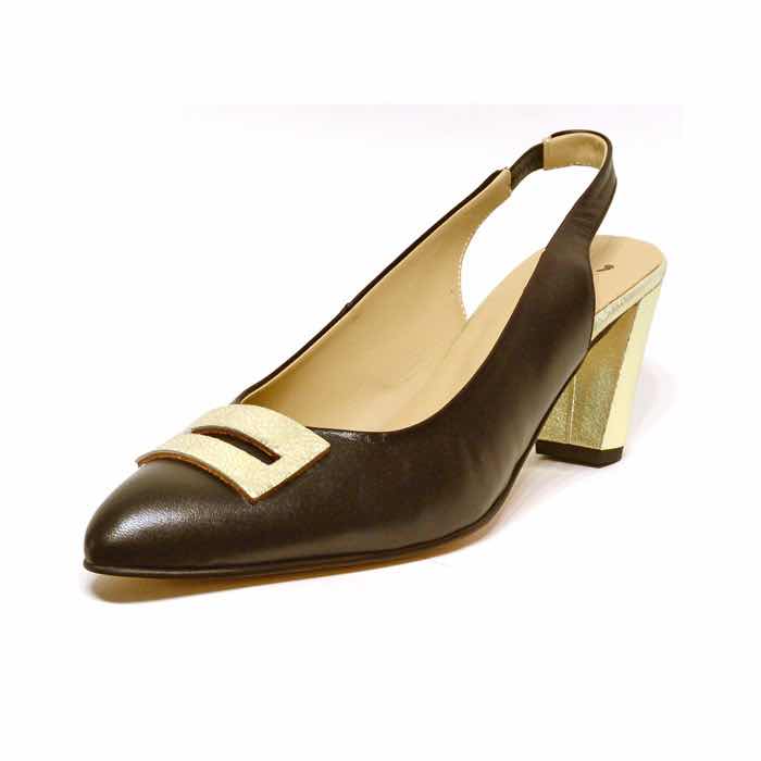 sandales femme grande taille du 40 au 48, cuir lisse noir, talon de 7 à 8 cm, bout pointu habillee sandales talons hauts, chaussures pour l&#039;été