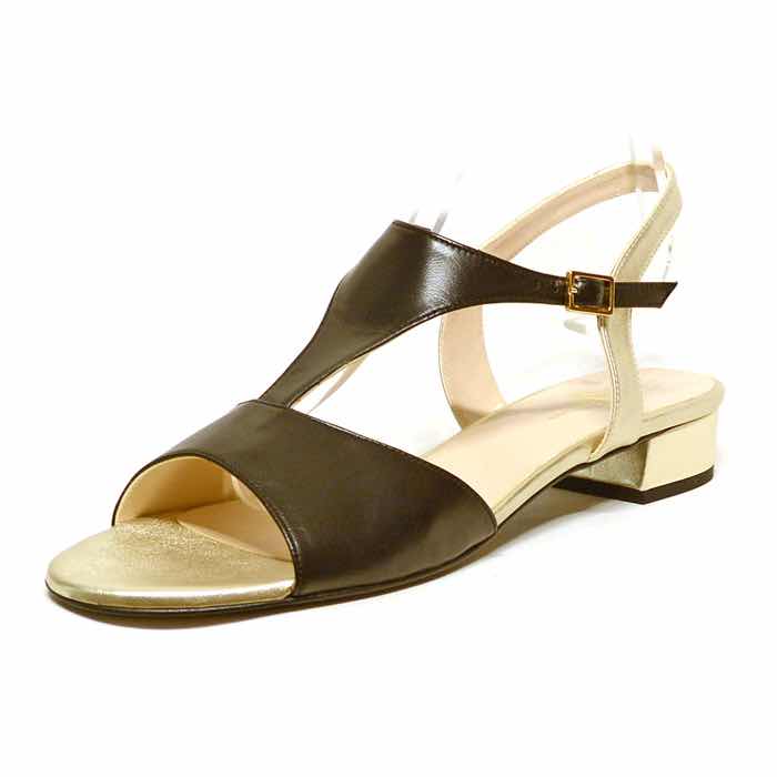 sandales femme grande taille du 40 au 48, cuir lisse noir platine, talon de 3 à 4 cm, mode habillee detente, chaussures pour l&#039;été