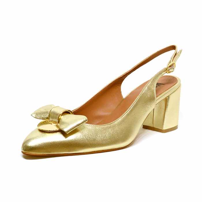 sandales femme grande taille du 40 au 48, cuir lisse platine or, talon de 5 à 6 cm, bout pointu de soiree mode habillee, toutes saisons