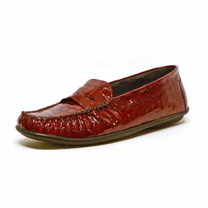 mocassins femme grande taille du 40 au 48, croco bordeaux, talon de 0,5 à 2 cm, plates souples confort detente, toutes saisons