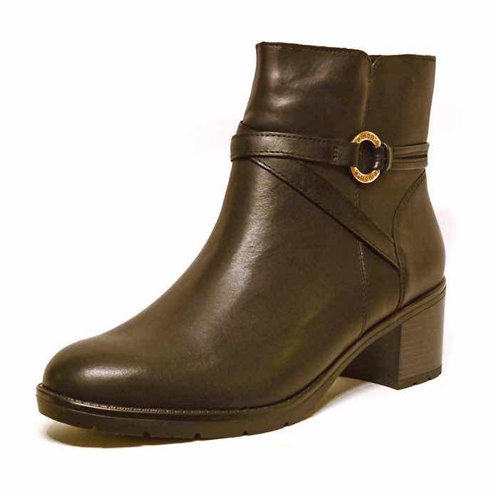 bottines femme grande taille du 40 au 48, cuir lisse noir, talon de 5 à 6 cm, mode bottines bottillons, hiver