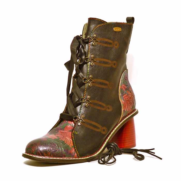 bottines femme grande taille du 40 au 48, cuir grainé multicolore noir, talon de 7 à 8 cm, bottines talon plat mode tendance bottines bottillons, toutes saisons