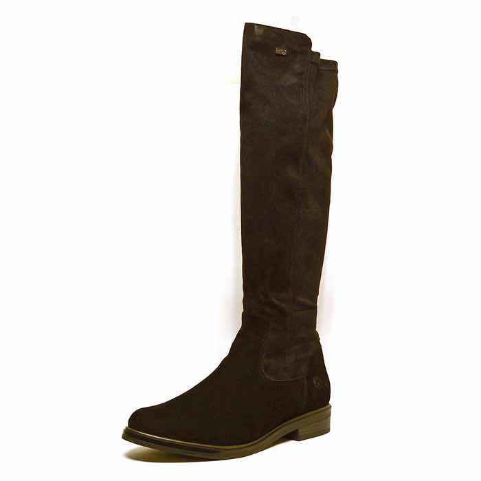 bottes femme grande taille du 40 au 48, stretch noir, talon de 3 à 4 cm, mode plates bottes mollets larges, automne