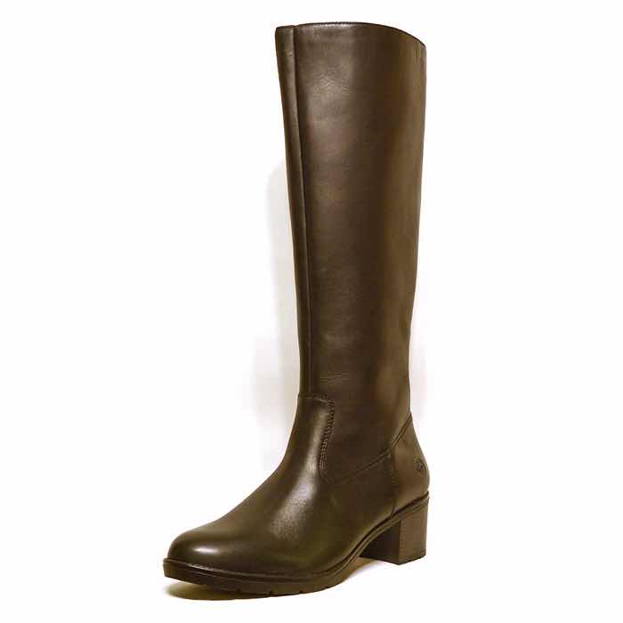 bottes femme grande taille du 40 au 48, cuir lisse noir, talon de 5 à 6 cm, bottes mollets larges bottes talons hauts, hiver