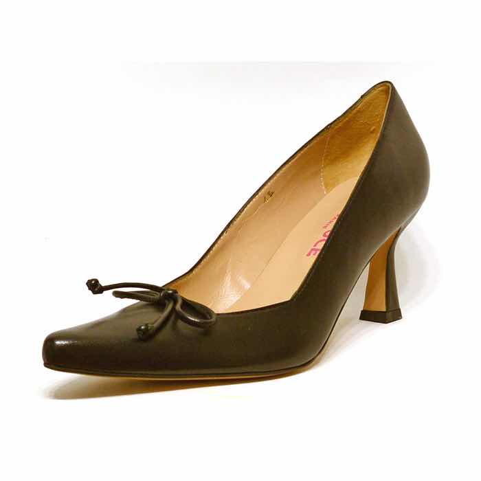 escarpins femme grande taille du 40 au 48, cuir lisse noir, talon de 7 à 8 cm, bout pointu escarpin talon haut mode tendance habillee, toutes saisons