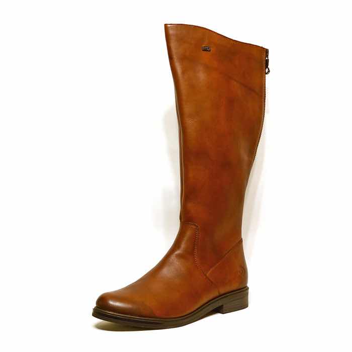 bottes femme grande taille du 40 au 48, cuir lisse marron, talon de 3 à 4 cm, bottes mollets larges, hiver