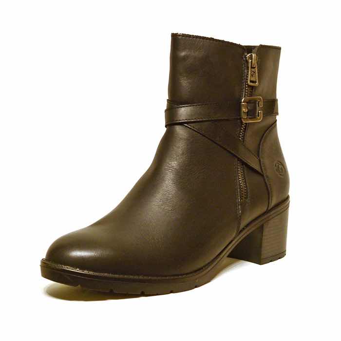 bottines femme grande taille du 40 au 48, cuir lisse noir, talon de 5 à 6 cm, mode bottines bottillons, hiver