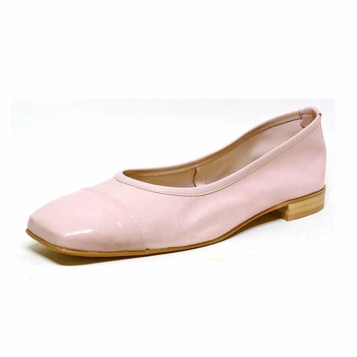 ballerines femme grande taille du 40 au 48, vernis nude rose, talon de 0,5 à 2 cm, plates souples confort, toutes saisons