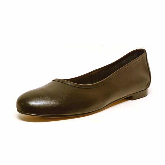 ballerines femme grande taille du 40 au 48, cuir lisse noir, talon de 0,5 à 2 cm, plates souples confort, toutes saisons