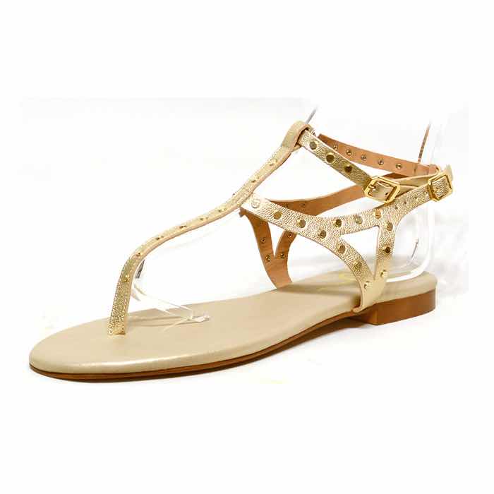 sandalettes femme grande taille du 40 au 48, cuir grainé metallise platine or, talon de 0,5 à 2 cm, mode sandales plates detente, chaussures pour l&#039;été
