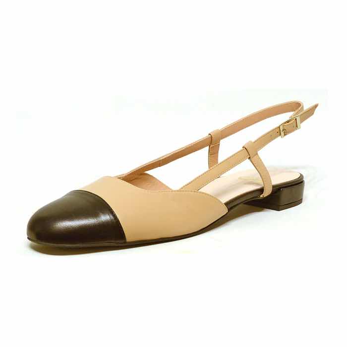 sandales femme grande taille du 40 au 48, cuir lisse beige nude, talon de 0,5 à 2 cm, mode habillee, chaussures pour l&#039;été